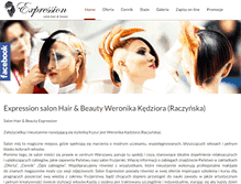 Tablet Screenshot of expression-salon.com